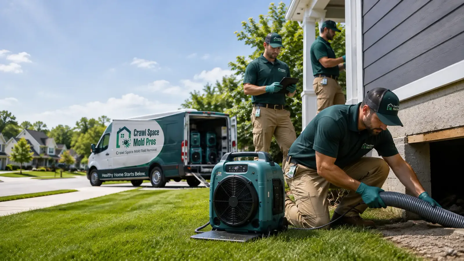 Crawl Space Mold Removal in Zahl, ND